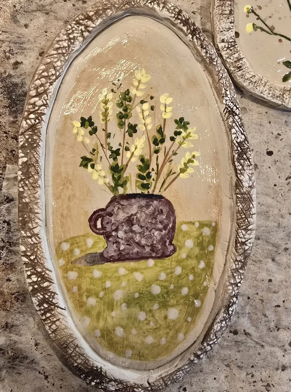 Handmade Mini Rustic Acrylic Floral Plaques Country Botanical Wall Decor Art